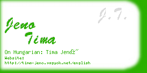 jeno tima business card